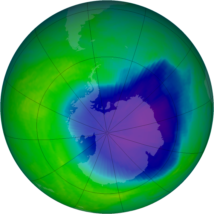 Ozone Map 2001-10-30